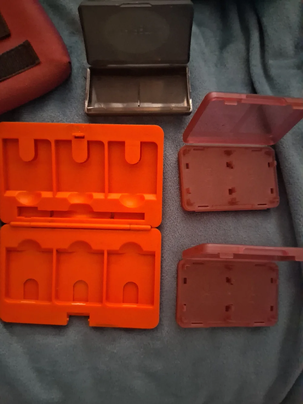 Nintendo DSi XL Lot Of 2 Console Cases & 4 Multi Game Cartridge Holder Cases